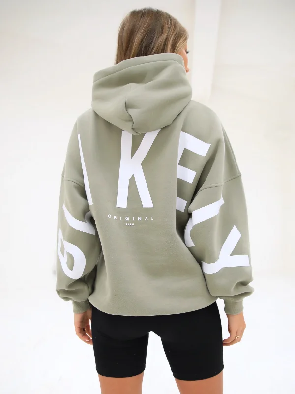 Jackets For Player And Team Apparel-Isabel Oversized Hoodie - Olive