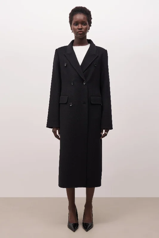 Jackets For Game Day-Double Faced Wool Dinner Coat - Black