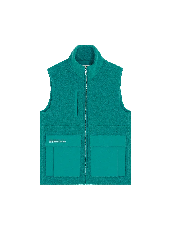 Jackets For Custom Player Gear-Women's DNA Utility Wool Gilet—scarab teal