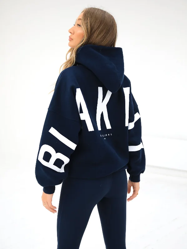 Jackets For Custom High School Orders-Isabel Oversized Hoodie - Navy