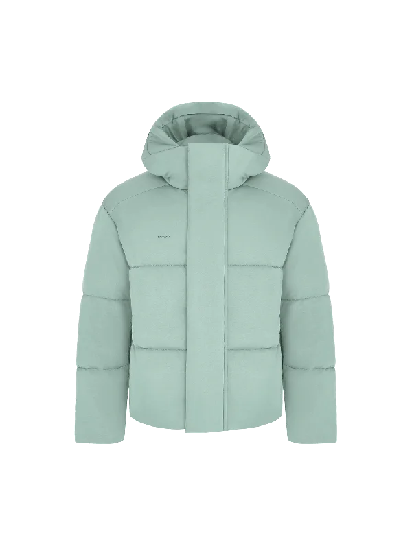 Jackets For Player Recognition-Men’s Flower-Warmth Recycled Nylon Puffer—eucalyptus blue