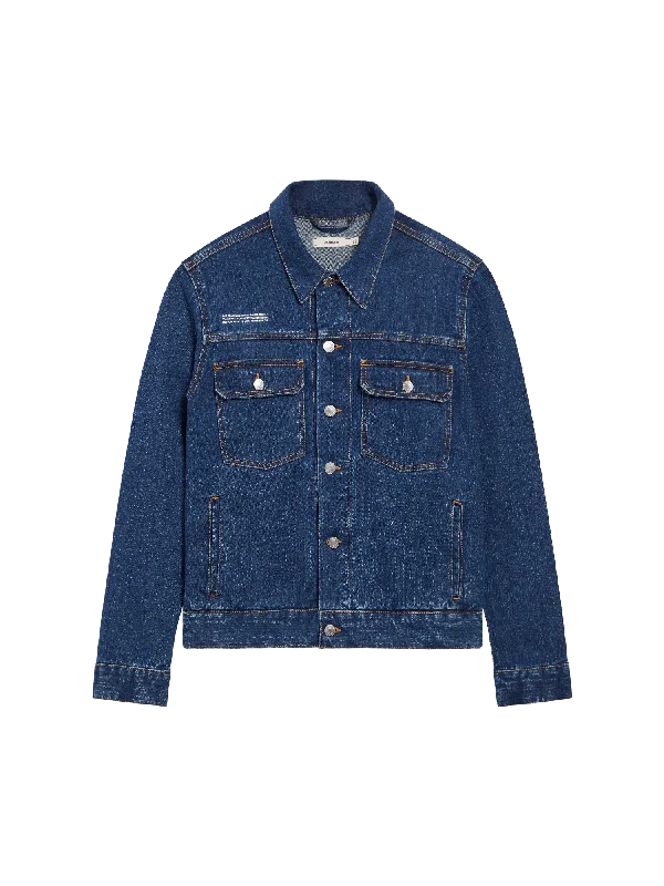 Jackets For Custom Team Player Recognition-Womens Nettle Denim Jacket—mid wash