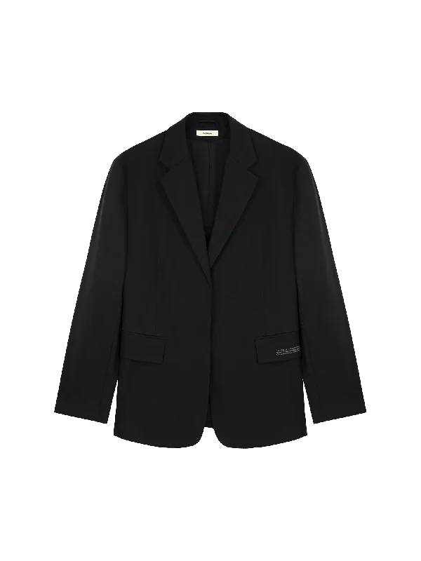 Jackets For Special Event Merchandise-Women's Organic Cotton Oversized Tailored Blazer—black