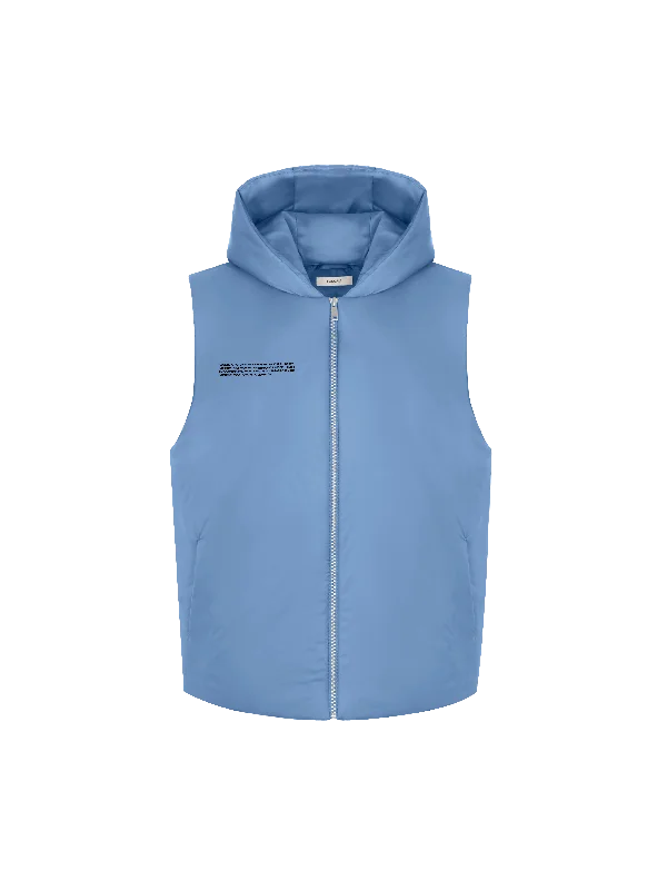 Jackets For College Sports Merchandise-Mens DNA Flower-Warmth Gilet—summit blue