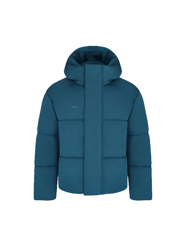 Jackets For Custom Designs-Men’s Flower-Warmth Recycled Nylon Puffer—storm blue