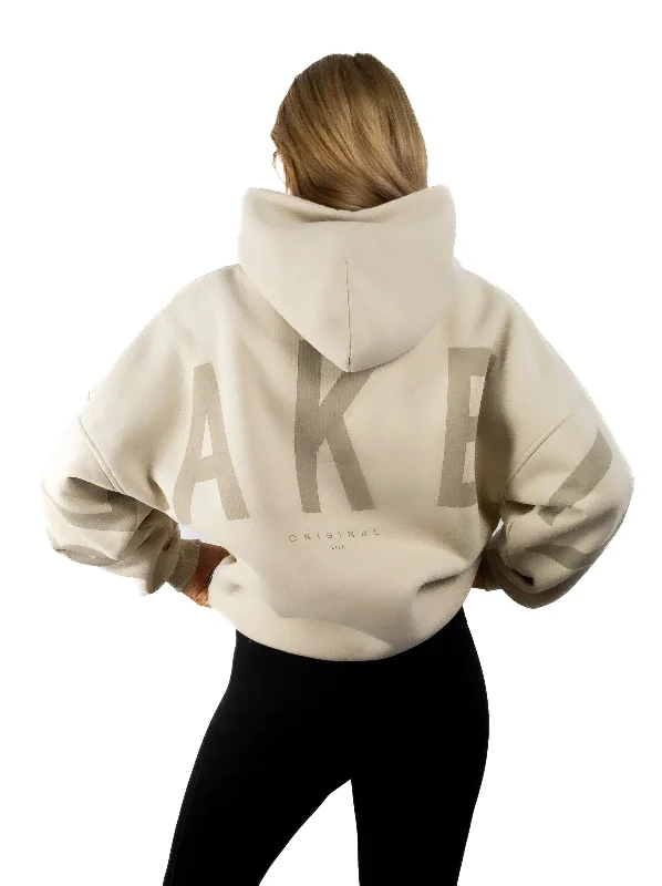 Jackets For Personalized School Event Gear-Isabel Oversized Hoodie - Bone