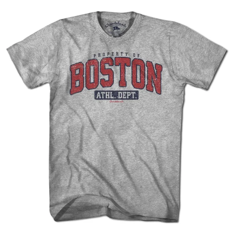 T-Shirt For Custom Team Logos-Property of Boston Athl. Dept. T-Shirt