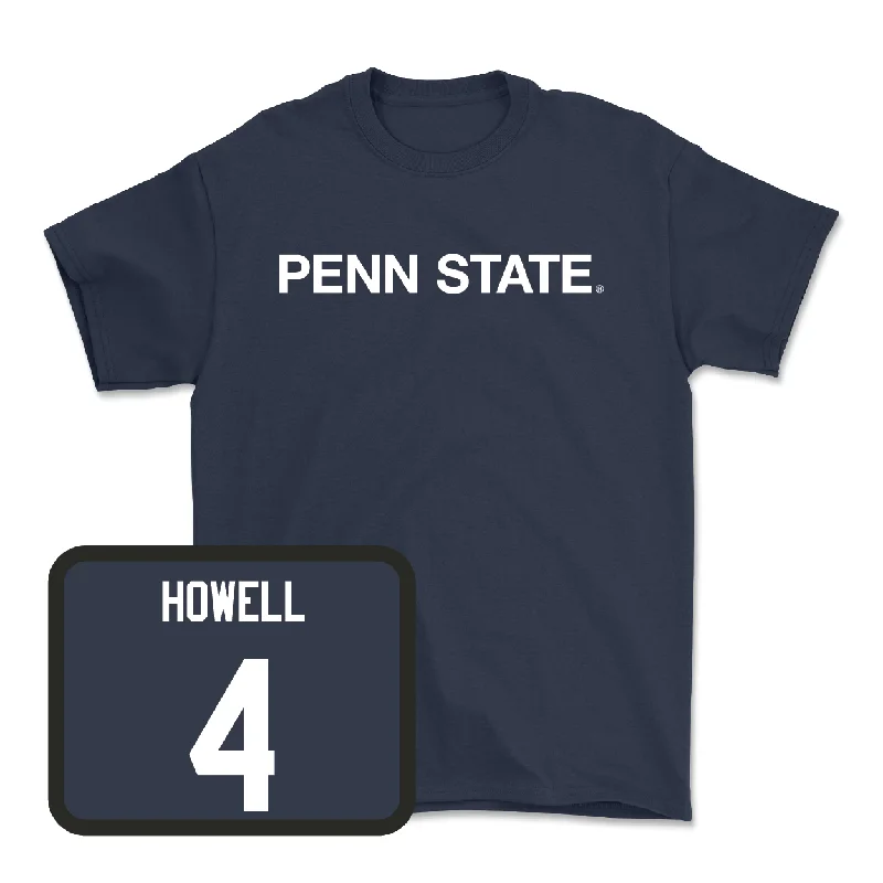 T-Shirt With Custom Player Numbers-Navy Baseball Penn State Tee - Martin Howell