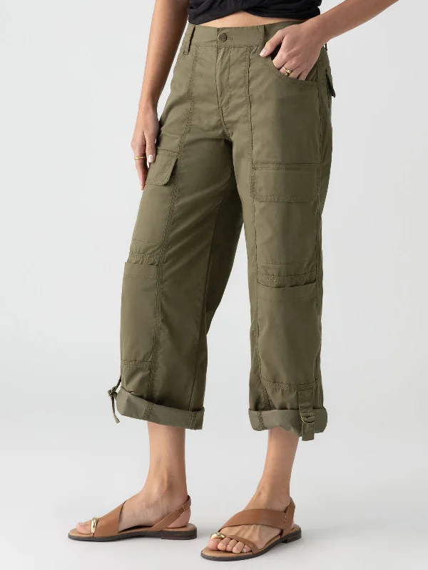 Pants For Youth Teams-Cali Cargo Standard Rise Pant Mossy Green