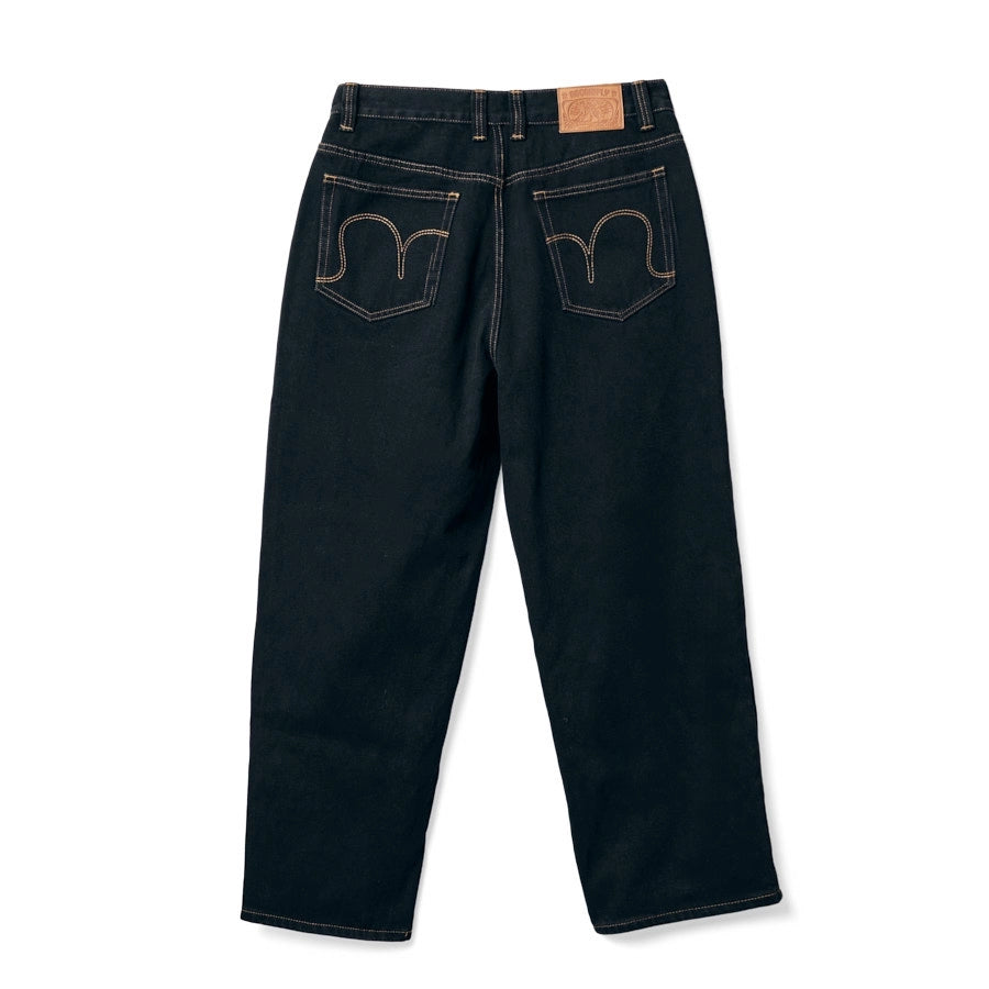 Pants For Custom Designs-No-Comply Denim Loose Fit Skate Pant - Black