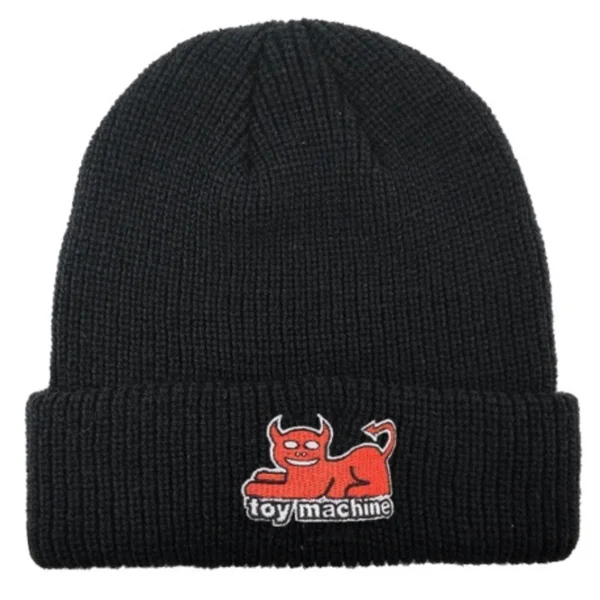 Hat For Exclusive Custom Fan Gear-Toy Machine - Devil Cat Dock Beanie Black