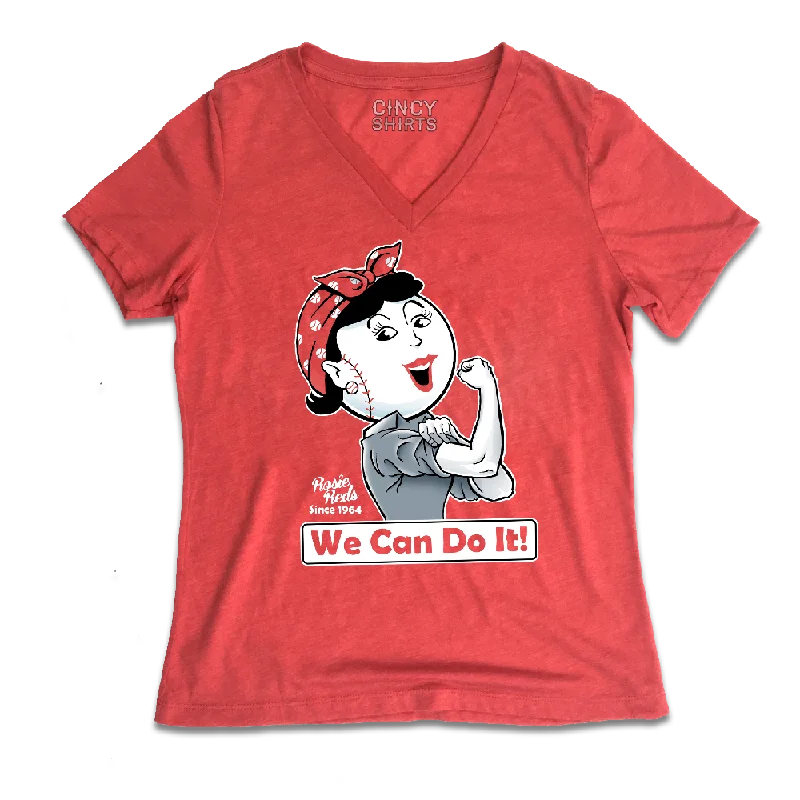 T-Shirt For College Fan Gear-We Can Do It! - Rosie Reds