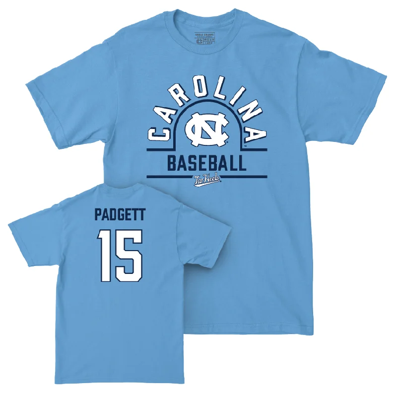 T-Shirt For College Merchandise Sales-UNC Baseball Carolina Blue Classic Tee  - Cameron Padgett