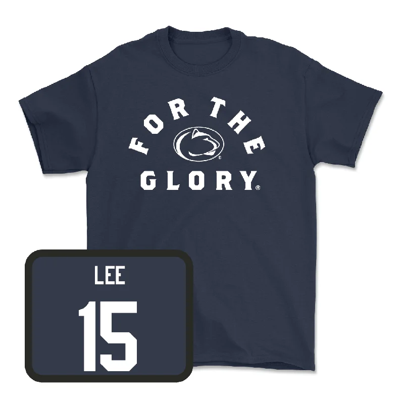 T-Shirt For Fans-Navy Baseball For The Glory Tee - David Lee