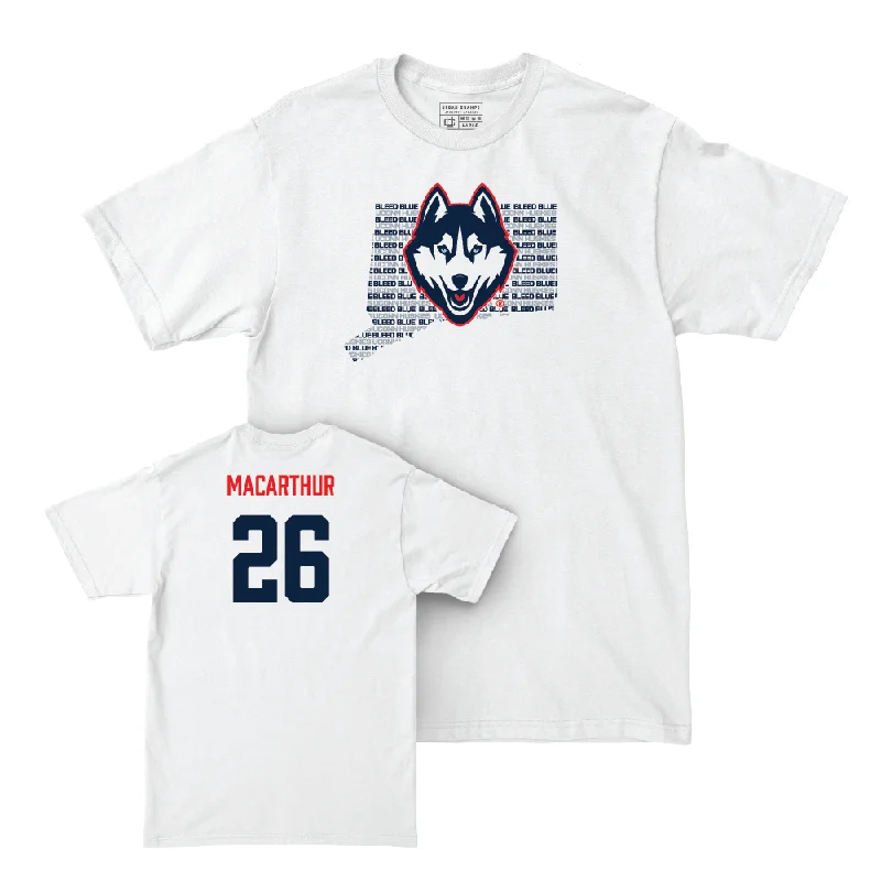 T-Shirt For Professional Fan Gear-Baseball White Bleed Blue Comfort Colors Tee  - Grant MacArthur