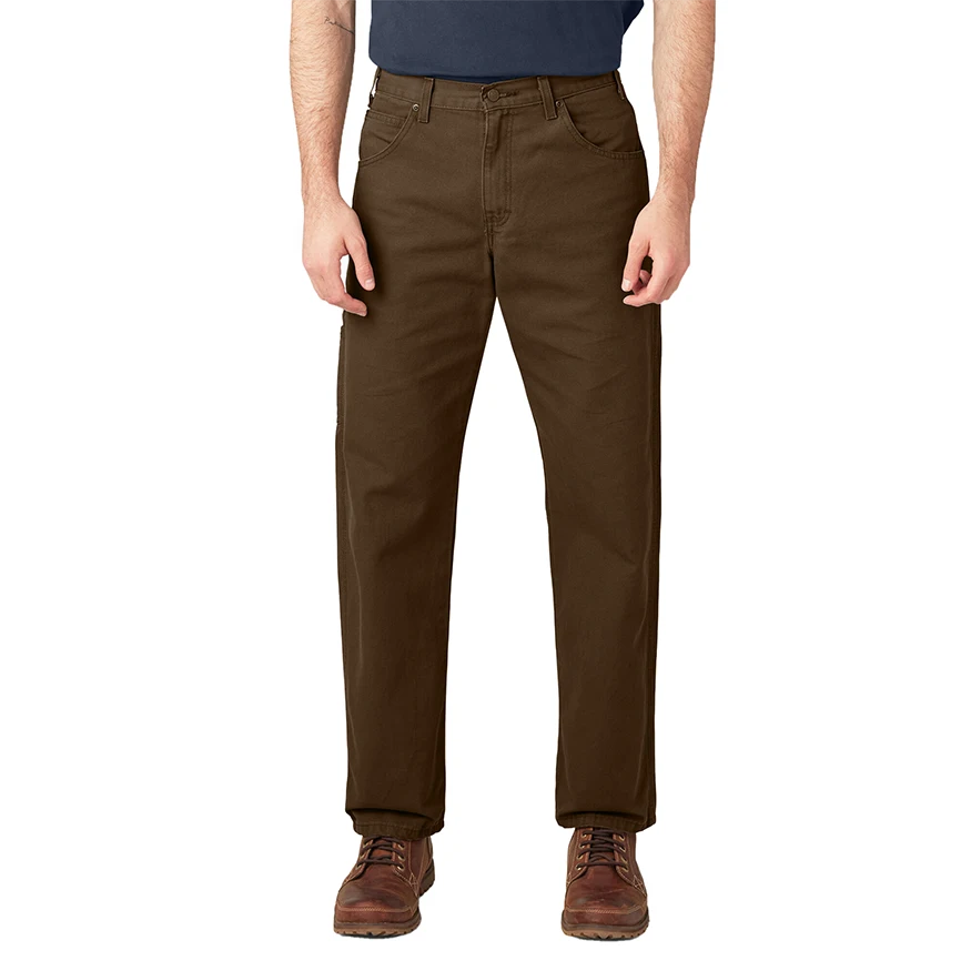 Pants With Custom Embroidered Logos-Dickies Duck Canvas Utility Pants - Brown