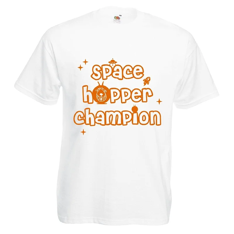 T-Shirt For School Fan Orders-Mens space hopper champion T-shirt