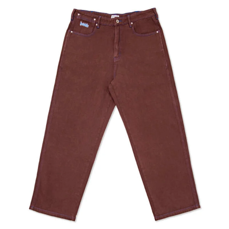 Pants For Softball Fan Custom Gear-HODDLE SKATEBOARDS 12OZJJ DENIM RANGER JEAN BROWN