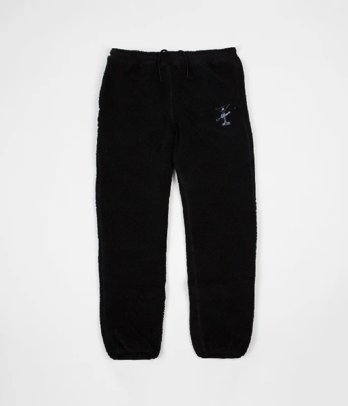 Pants With Team Logo Embroidery-ALLTIMERS COUSINS FLEECE SWEATPANTS - BLACK