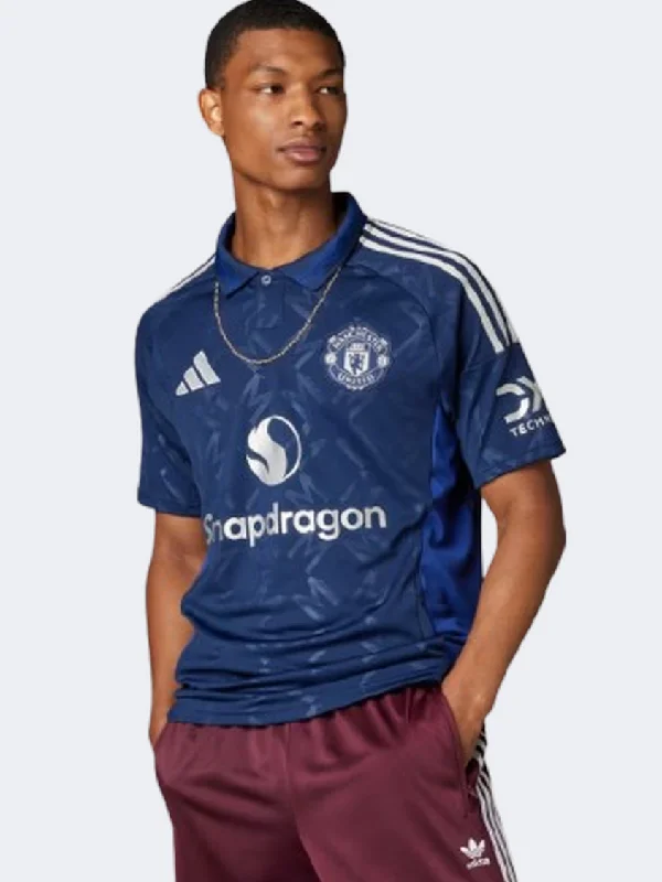 T-Shirt For Special Limited Edition Orders-Adidas Manchester United Fc Away 24 25 Men Football T-Shirt Night Indigo