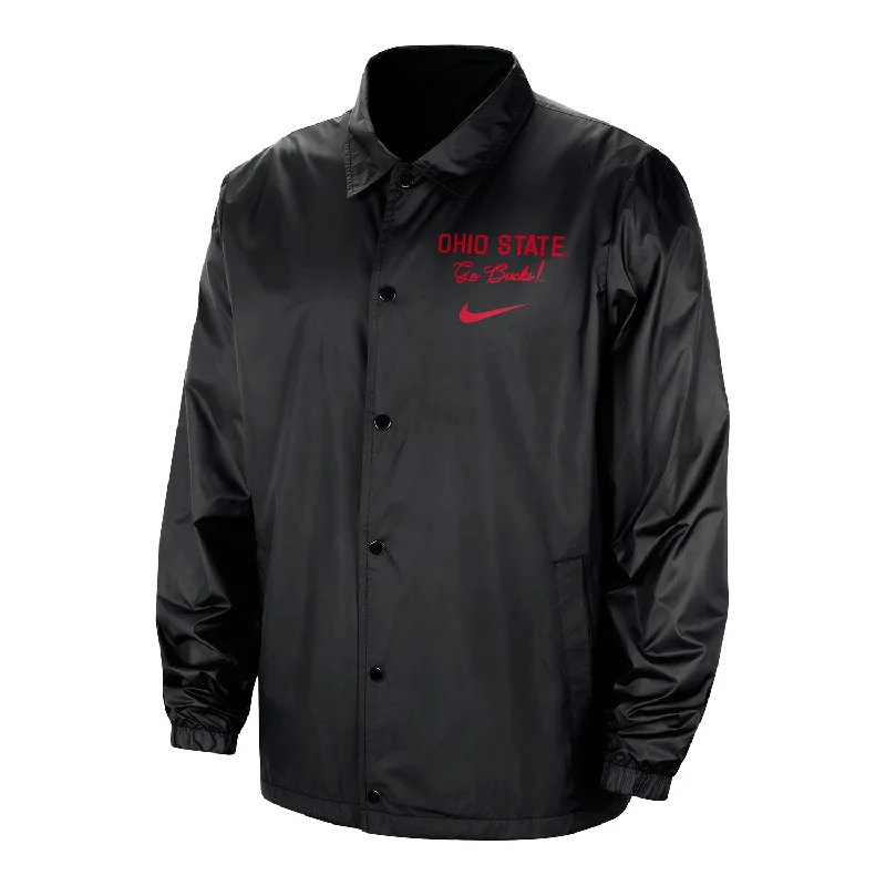 Jackets For Softball Fan Custom Gear-Ohio State Buckeyes Nike Coaches Snap Jacket