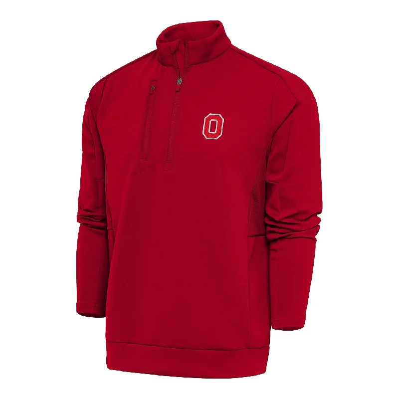 Jackets For Official Team Customization-Ohio State Buckeyes Generation 1/4 Zip Scarlet Pullover Jacket