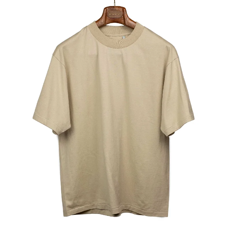 T-Shirt For High-Quality Team Merchandise-Suvin Supima tee light in beige cotton