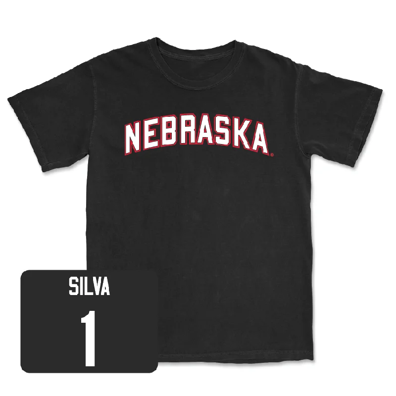 T-Shirt For Professional Game Merchandise-Baseball Black Nebraska Tee - Riley Silva