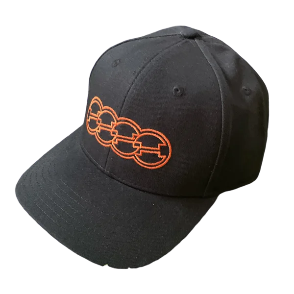 Hat For Custom Team Orders And Gifts-Hadden - Hat 001 Black/Orange Cap