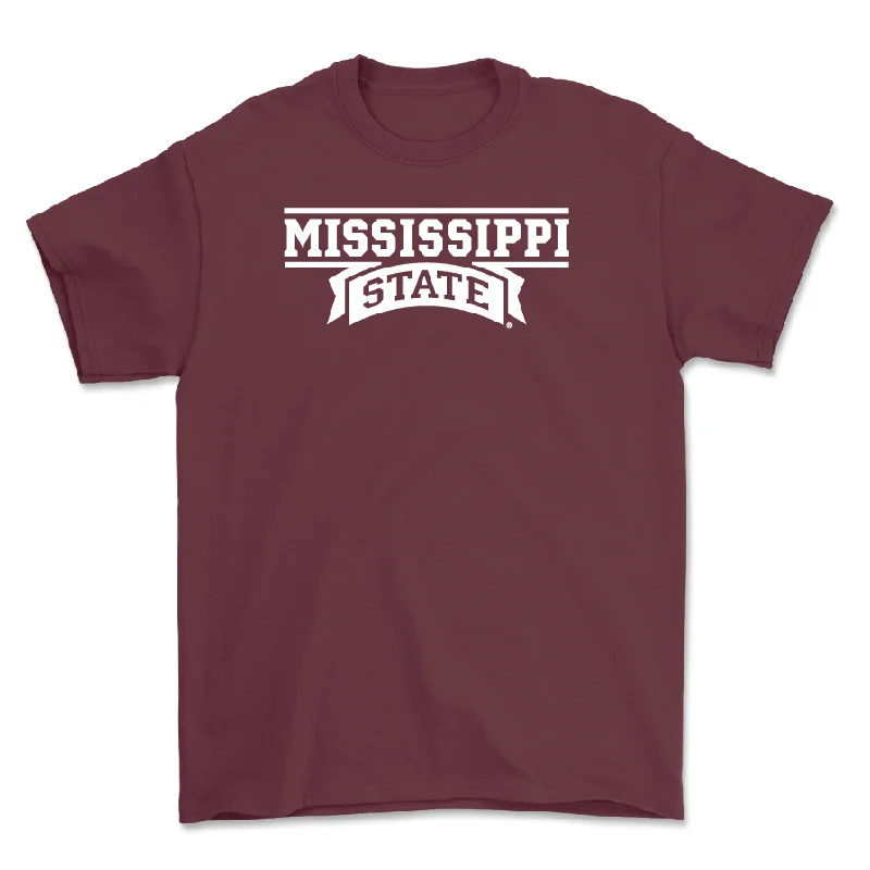 T-Shirt For Tournament Merchandise-Maroon Baseball Team Tee - Nate Chester