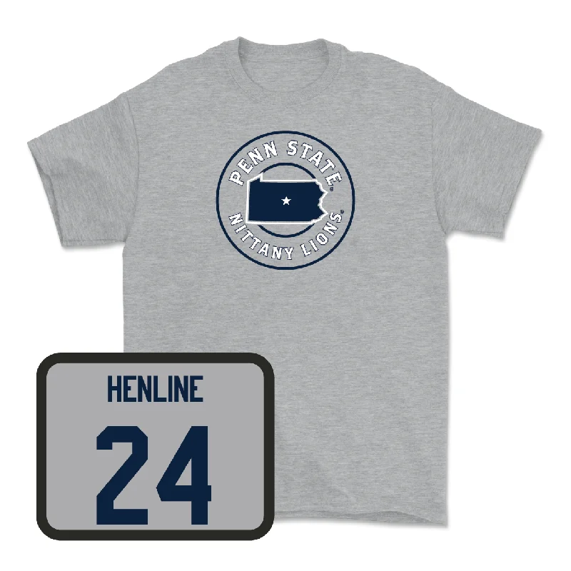 T-Shirt For Fundraising Campaigns-Sport Grey Baseball State Tee - Jaden Henline