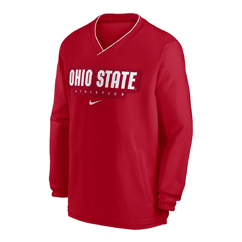 Jackets For Fan Event Customization-Ohio State Buckeyes Nike Sideline Repel Woven Windshirt Scarlet Jacket