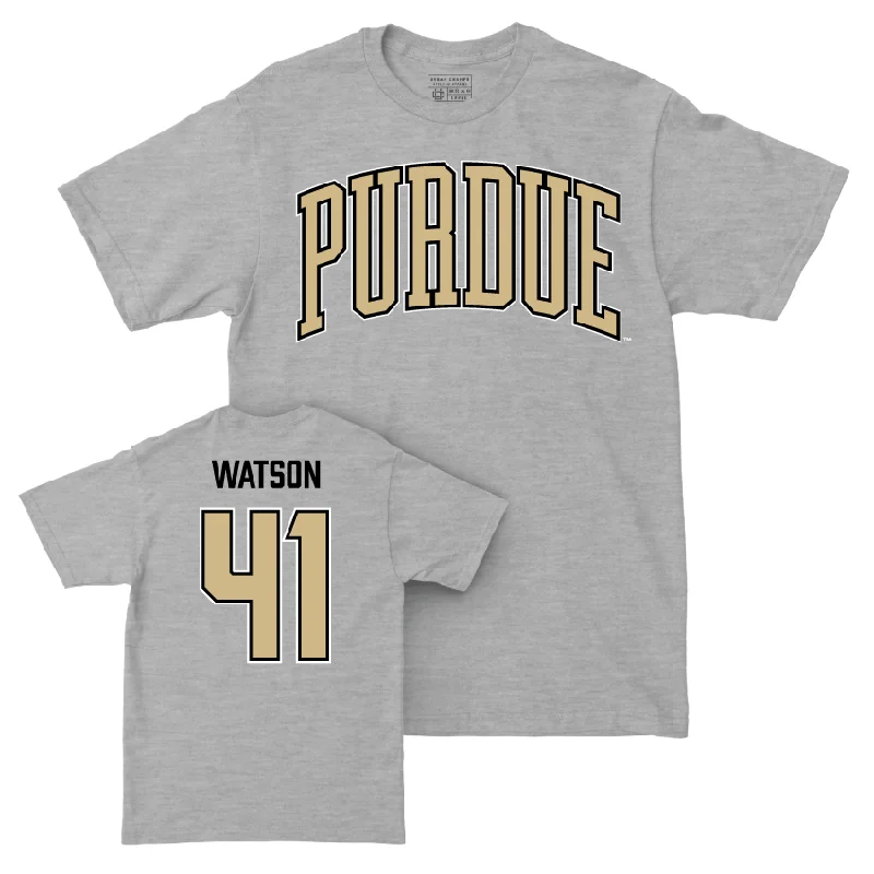 T-Shirt With Custom Fan Designs-Baseball Sport Sport Grey Arch Tee     - Gabriel Watson