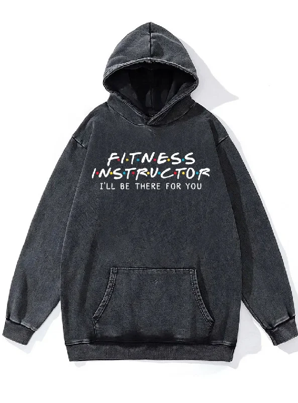 Hoodie For Group Custom Orders-FITNESS INSTRUCTOR Washed Gym Hoodie