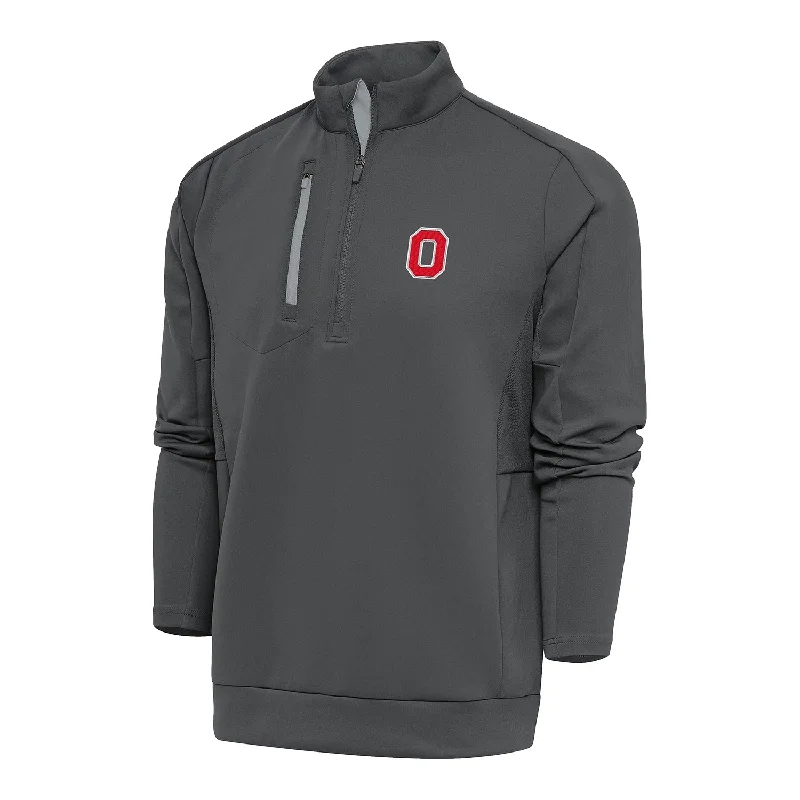 Jackets For Game Day Supporter Gear-Ohio State Buckeyes Generation 1/4 Zip Gray Pullover Jacket