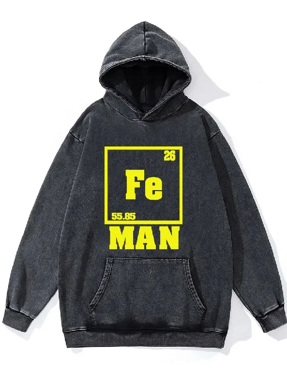 Hoodie For Special Edition Fan Gear-FE MAN Washed Gym Hoodie