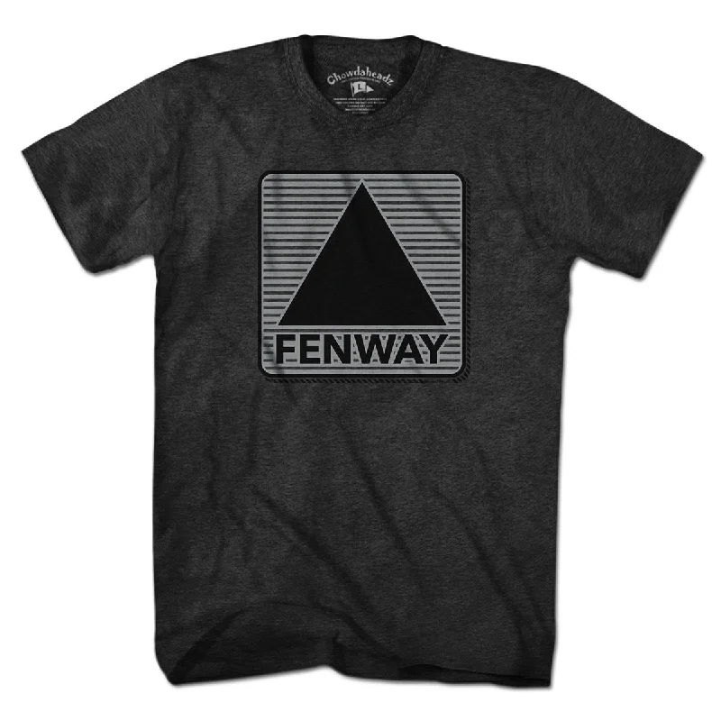 T-Shirt With Embroidered Team Names-Fenway Sign Blackout T-Shirt