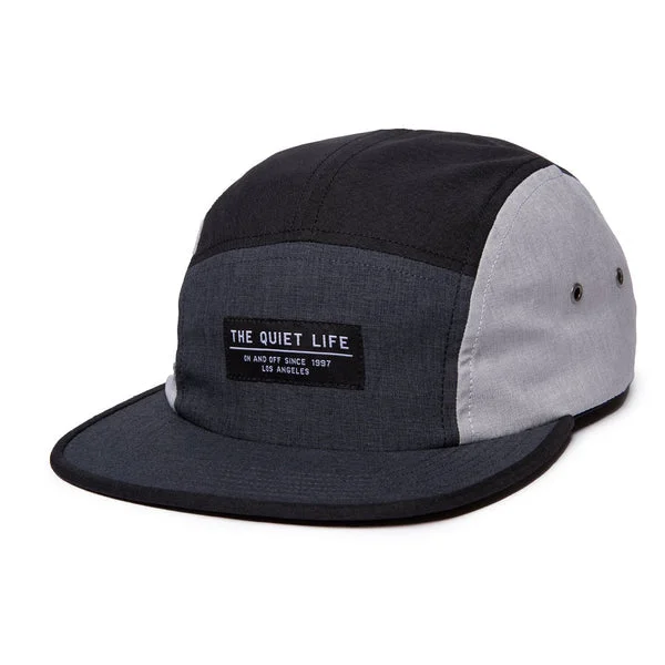 Hat For Youth Fan Recognition-The Quiet Life 5 Panel Color Block Hat - Black Grey