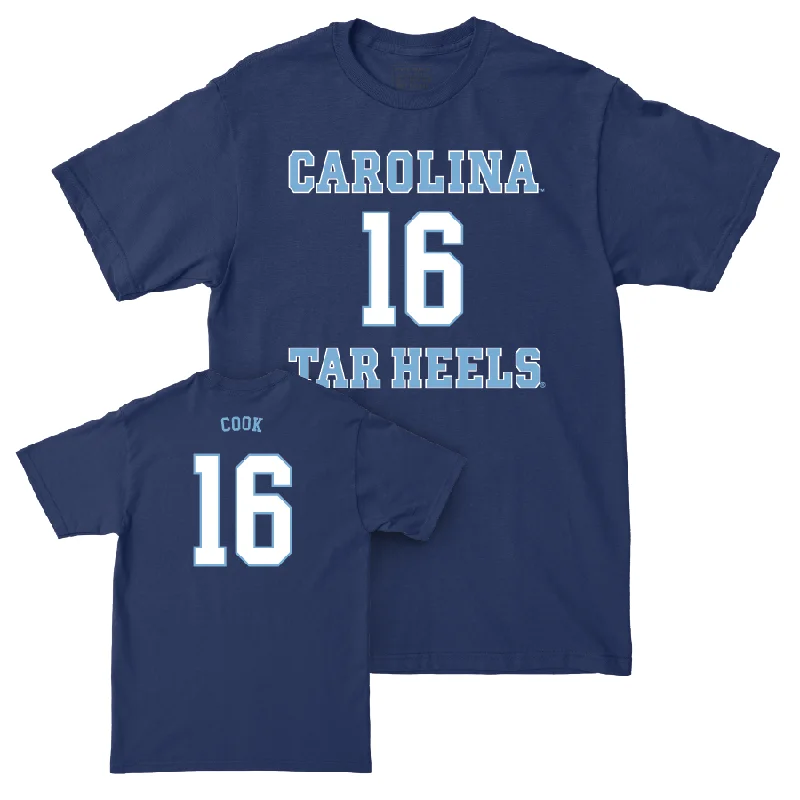 T-Shirt For Professional Fan Apparel-UNC Baseball Sideline Navy Tee  - Casey Cook