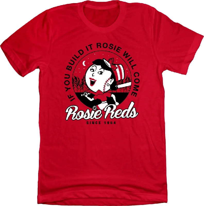 T-Shirt With Custom Logo-Rosie Red If You Build It