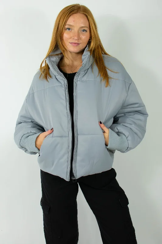 Jackets For School Teams-Brinley Puffer in Grey