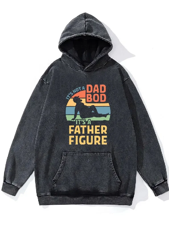 Hoodie For Softball Player Gear-DAD BOD FATHER FIGURE Washed Gym Hoodie