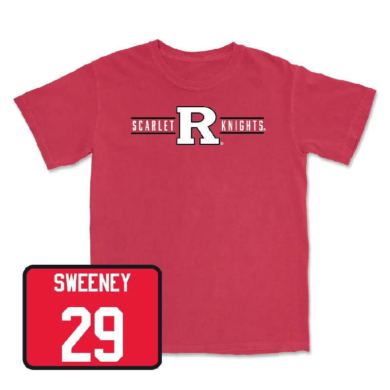 T-Shirt For Fundraiser Campaigns-Red Baseball Scarlet Knights Tee - Justin Sweeney