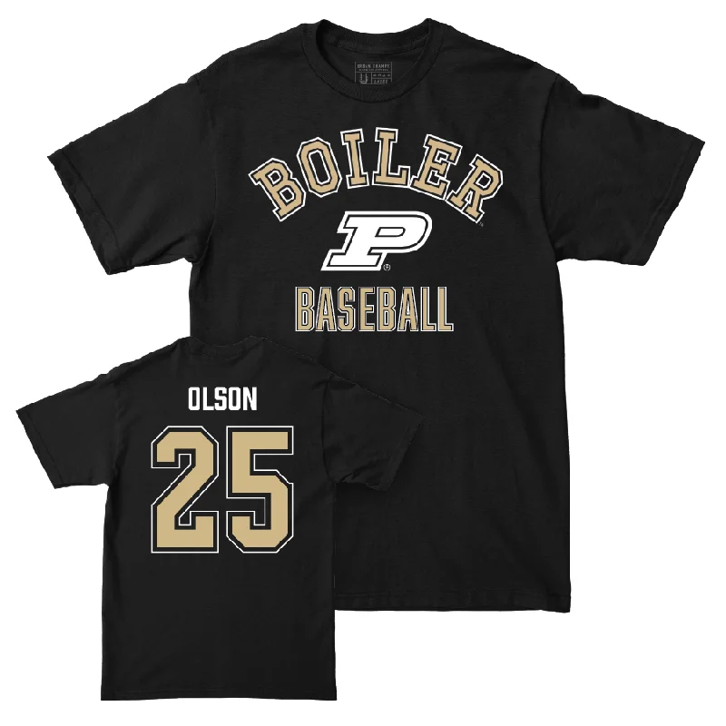 T-Shirt For High School Fan Merchandise-Baseball Black Classic Tee   - Brayden Olson