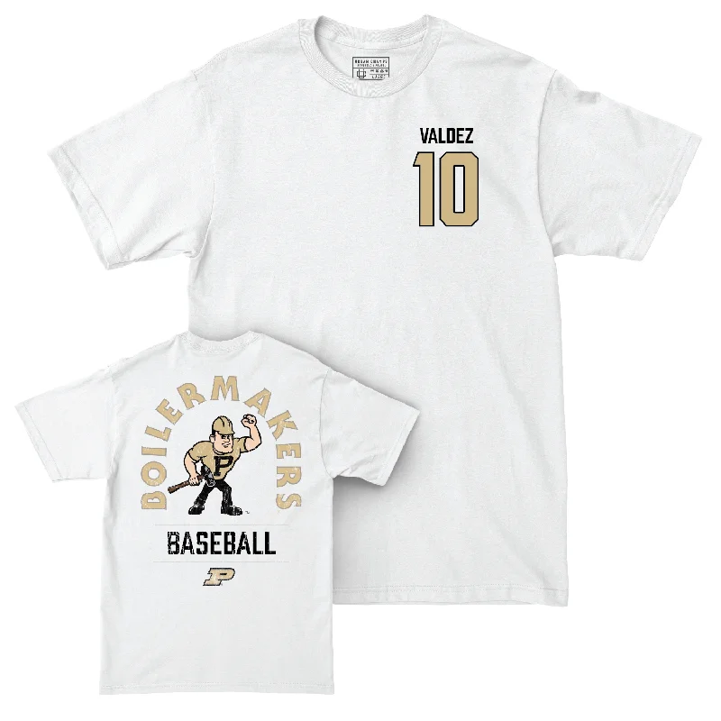 T-Shirt For Special Edition Fan Gear-Baseball White Mascot Comfort Colors Tee - CJ Valdez | #10