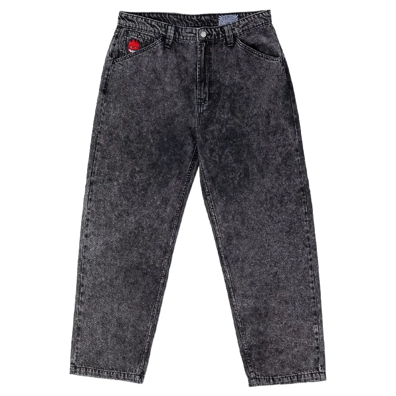 Pants For Tournament Fan Gear-SPITFIRE WHEELS - "BIGHEAD FILL" DENIM PANTS (BLACK STONE WASH)