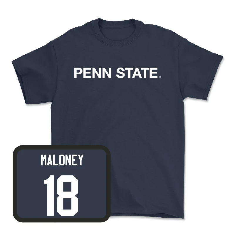 T-Shirt With Custom Graphics-Navy Baseball Penn State Tee - Matt Maloney