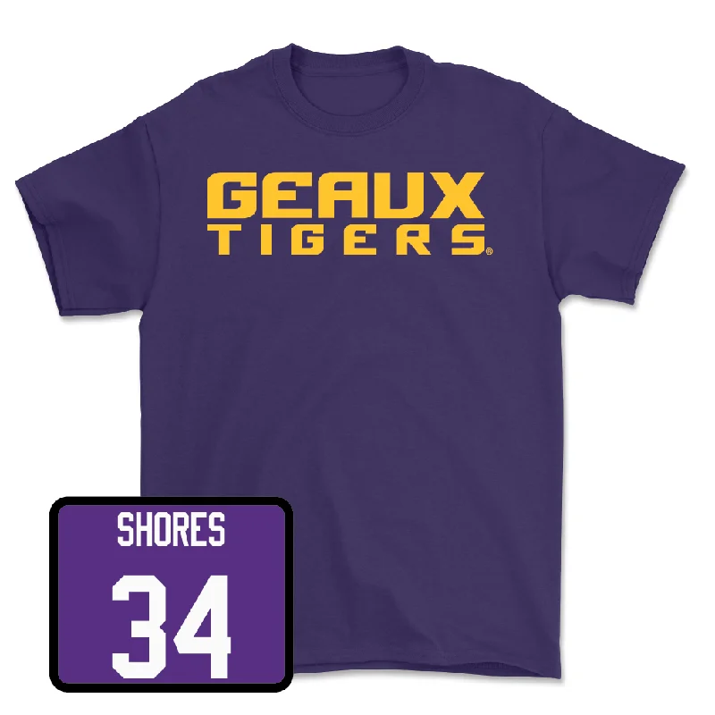 T-Shirt For Fan Event Customization-Baseball Purple Geaux Tee - Chase Shores