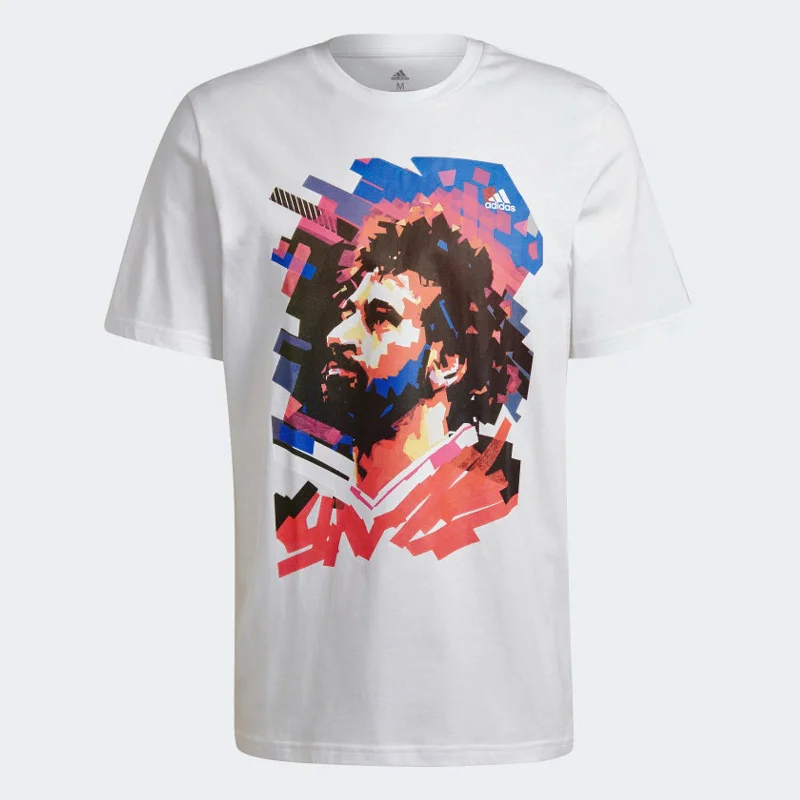 T-Shirt For School Teams-M.Salah Soccer Graphic T-Shirt - White by Adidas