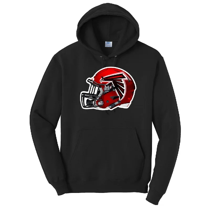 T-Shirt For Team Event Custom Orders-Atlanta Falcons Red Helmet - Black (Tee/DriFit/Hoodie/Sweatshirt)